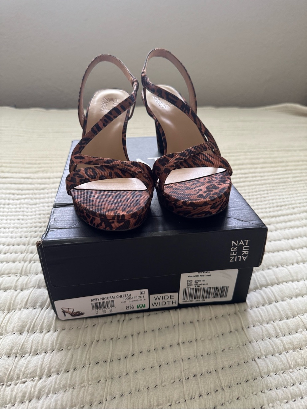 NIB Naturalizer Abby Cheetah Platform Heels 8.5W